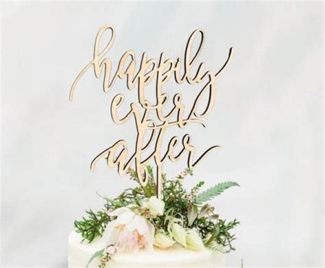 Rustic Happily Ever After Wedding Cake Topper Cake Toppers Rustic