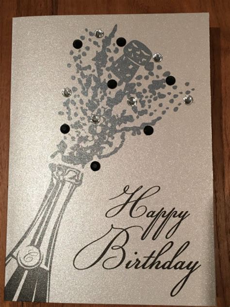 Champagne Bottle Birthday Card