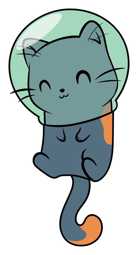 Cute Cat Astronaut Sticker Mania