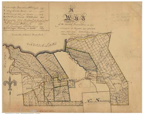 Oneida Reservation 1810 Map New York Old Lots Map Indian Etsy