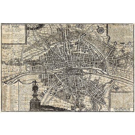 Buy Old Paris Map Restoration Hardware Style Map Of Paris Historic Old