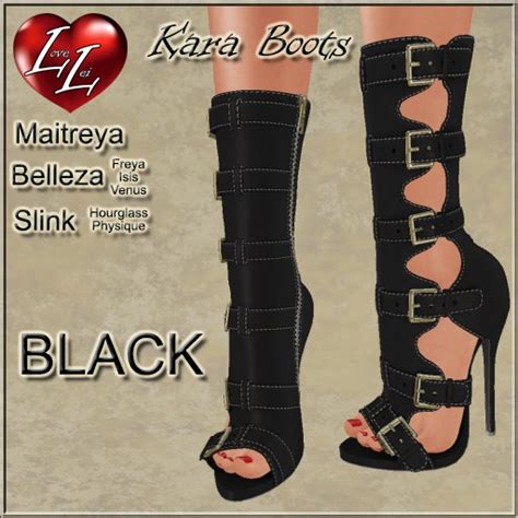 Second Life Marketplace Ll Kara Boots Black