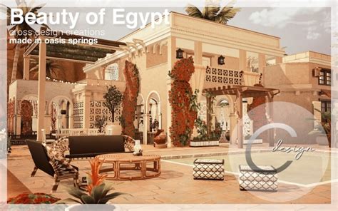 Beauty Of Egypt Home By Praline At Cross Design Sims 4 Updates