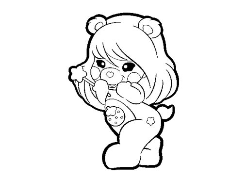 Dibujo de Osita Kawaii para Colorear - Dibujos.net