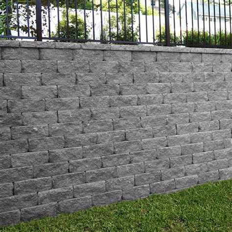 16 In L X 6 In H X 10 In D Graycharcoal Retaining Wall Block In The
