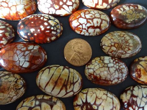 30x20x7mm Natural Fire Agate Gemstone Cabochon Dyed Oval Cabochon