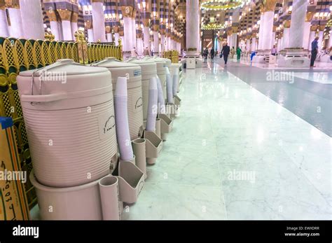Medina Saudi Arabia March 03 2015 Rows Of Drums Of Zamzam Water