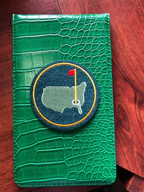 Golf Yardage Book Cover Masters Green Etsy