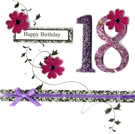 Happy 18th Birthday Embellished Greeting Card Cards