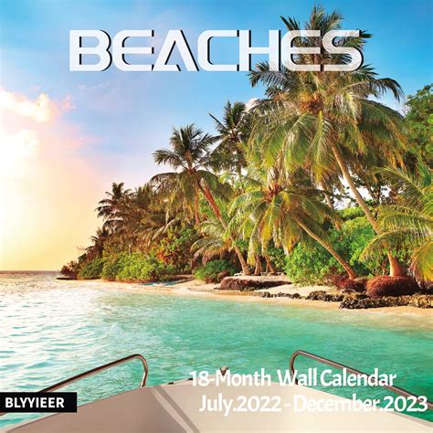 Buy 2022 2023 Wall Calendar Beaches Hangable Wall Calendar Jul2022