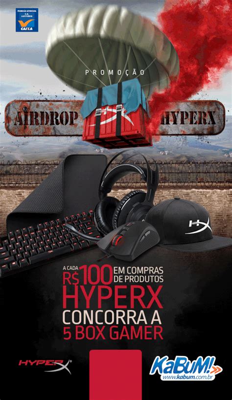 promoção kabum airdrop hyperx on behance