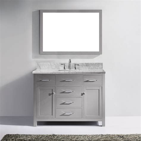 Looking for a good deal on desktop vanity mirrors? Virtu USA - MS-2048-WMSQ-CG-002 - Caroline 48 in. Bathroom ...