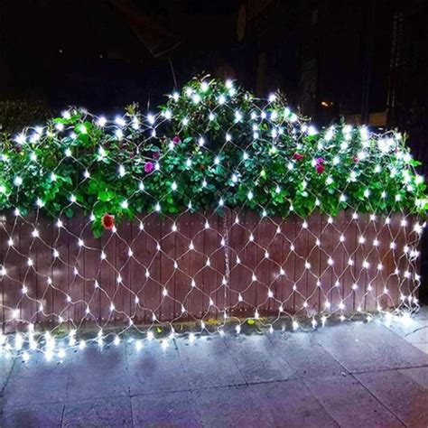 Bright Solar Christmas Lights Tree Net Led Decoration Garden Garland