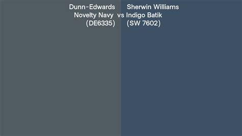 Dunn Edwards Novelty Navy De6335 Vs Sherwin Williams Indigo Batik Sw