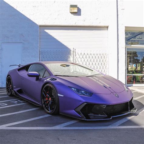 Lamborghini Huracan Wrapped In Satin Dark Purple W A Vorsteiner Novara