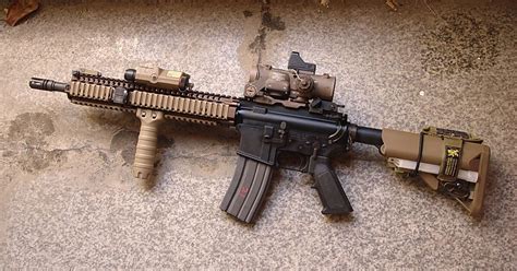 Emg Daniel Defense Licensed M4a1 Sopmod Block Ii Gas Blowback Airsoft Rifle Model Two Tone Tan