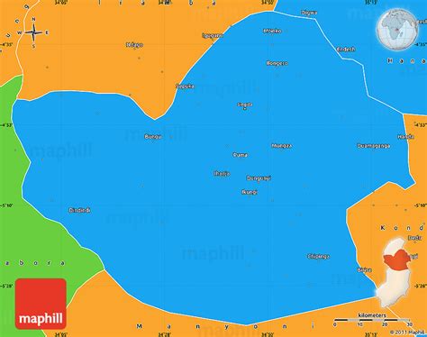 Political Simple Map Of Singida