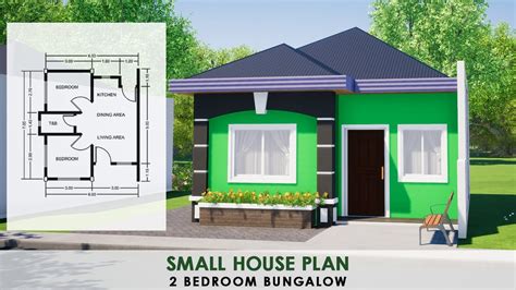Small House Design X Meters Bedroom Bungalow Plan Youtube