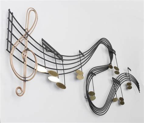 Mixed Metal Musical Theme Wall Art Possibly By Jere