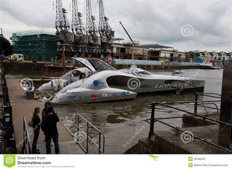 Bristol Dockyards_Earthrace Editorial Stock Photo - Image of contrast ...