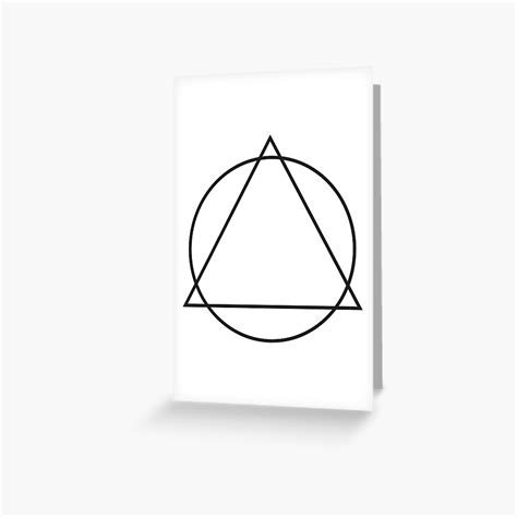 Circle And Triangle Alcoholics Anonymous Logo Greeting Card By