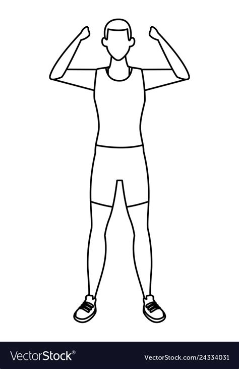 Man Working Out Royalty Free Vector Image Vectorstock