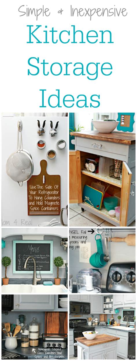 Keep reading for all our freestanding kitchen storage ideas. Simple and Inexpensive Kitchen Storage Ideas - Mom 4 Real