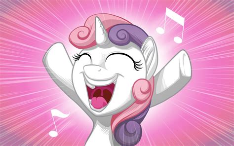 My Little Pony, Sweetie Belle, White, Purple, Pink, Singing, Pony
