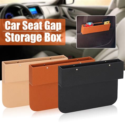 Favorable Leather Car Seat Storage Box Auto Seat Gap Pocket Organizer For Phone Card Cigarettes