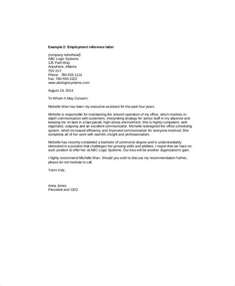 Free 11 Sample Recommendation Letter From Employer In Ms Word Pdf