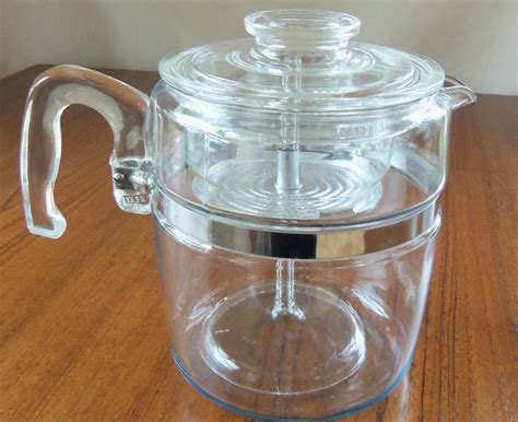 Vintage Glass Flameware Coffee Percolator Pyrex Pot Retro