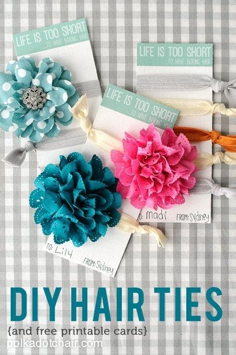 If you want to print them yourself try our printable business cards. Free Printable cards for DIY Hair Ties