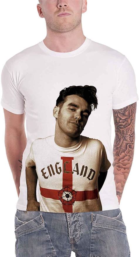 Morrissey T Shirt Glamorous Glue Logo Official Mens White Uk Clothing