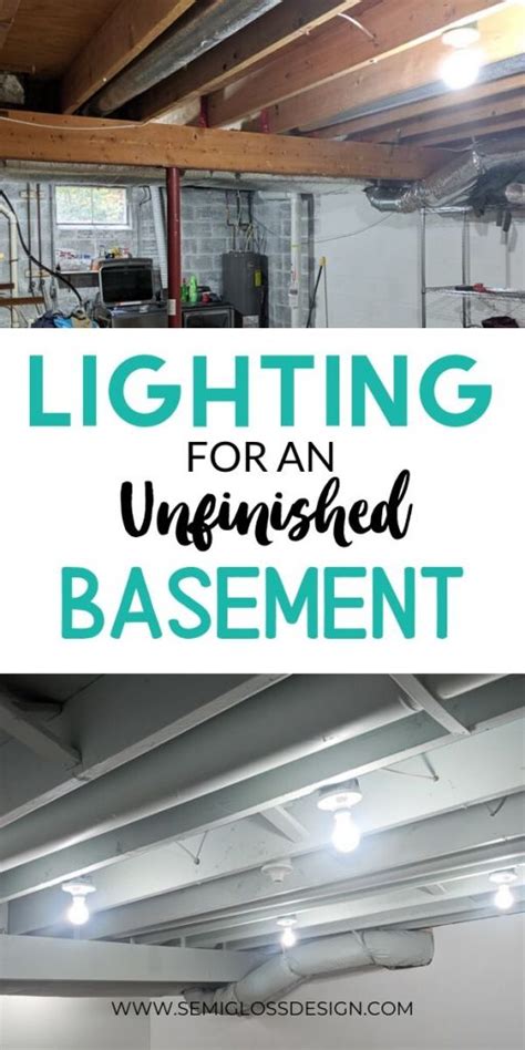 The Ultimate Guide For Unfinished Basement Lighting Semigloss Design