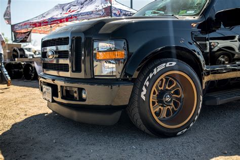 Lowered Super Duty Street Truck Put On Fuel Rims With Low Profile Tires