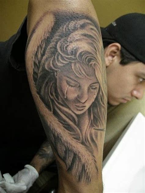 Crying Angel Tattoo Find And Save Ideas About Crying Angel Tattoo On