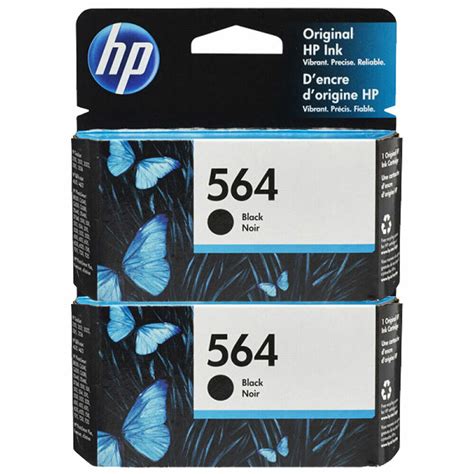 Genuine Hp 564 Black Ink Cartridge 2 Pack For Deskjet 3520 Officejet