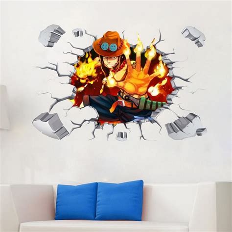 Sticker Mural One Piece Ace Wall Laboutique Onepiece