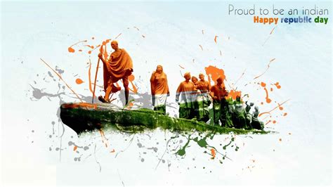 Republic Day With Mahatma Gandhi 1080p Wallpaper Festivals