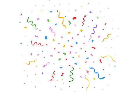 Colorful Confetti And Ribbon Explosion Graphic By Iftikharalam
