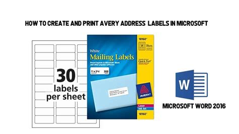 The template is very simple to use and customize in word. How to create and print Avery address labels in Microsoft ...