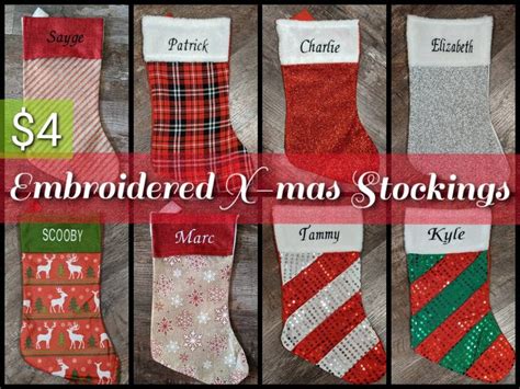 Custom Embroidered Christmas Stockings Put Your Name On Your Etsy Embroidered Christmas