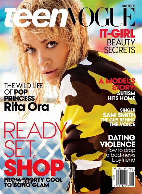 Rita Ora On The Cover Of Teen Vogue Magazine November 2014 Issue