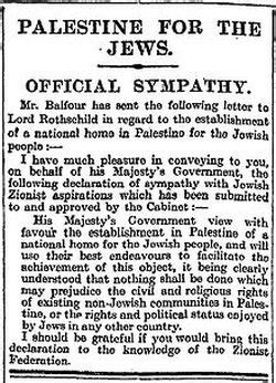 Balfour Declaration Stephen S History Portfolio