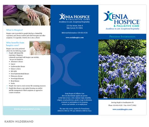 Xenia Hospice And Palliative Care Tri Fold Brochure By Karen Hildebrand