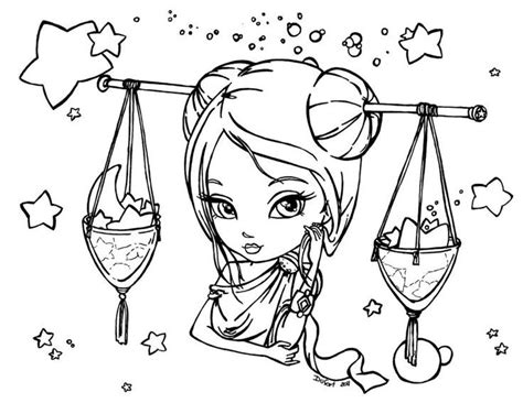 Jade Dragonne Etoiles Zodiac Coloring Pages Libra Coloring Pages