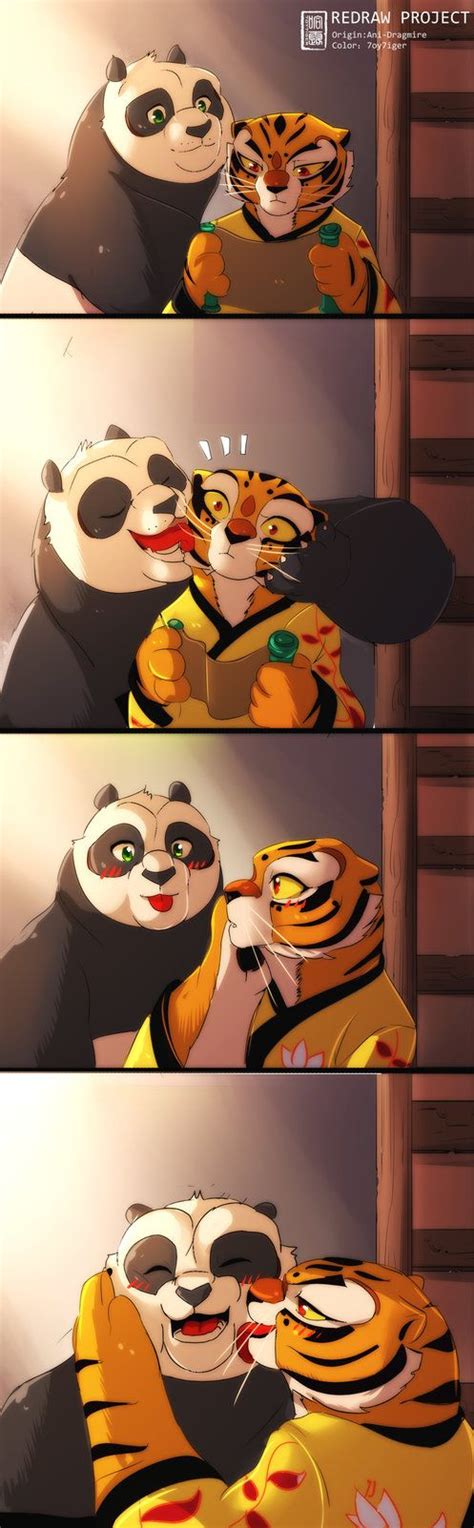 Tigress Kung Fu Panda Po Kung Fu Panda Po And Tigress Cartoon As Anime Panda Art Furry