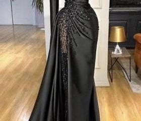 Mermaid Trumpet Off The Shoulder Black Prom Dresses On Luulla