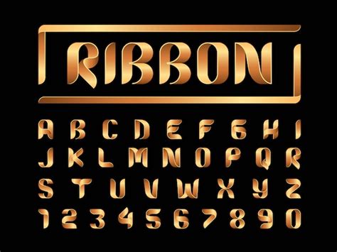 Premium Vector Vector Of Ribbons Alphabet Letters