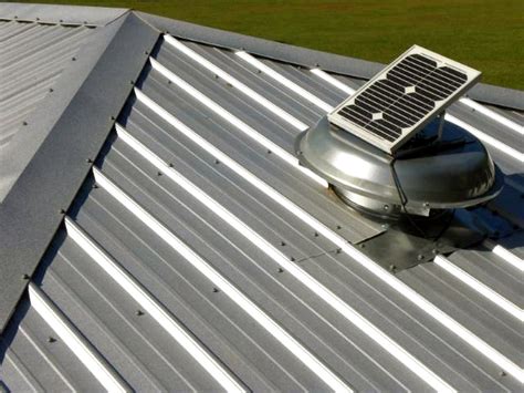 Solar Powered Attic Fans On Metal Roof